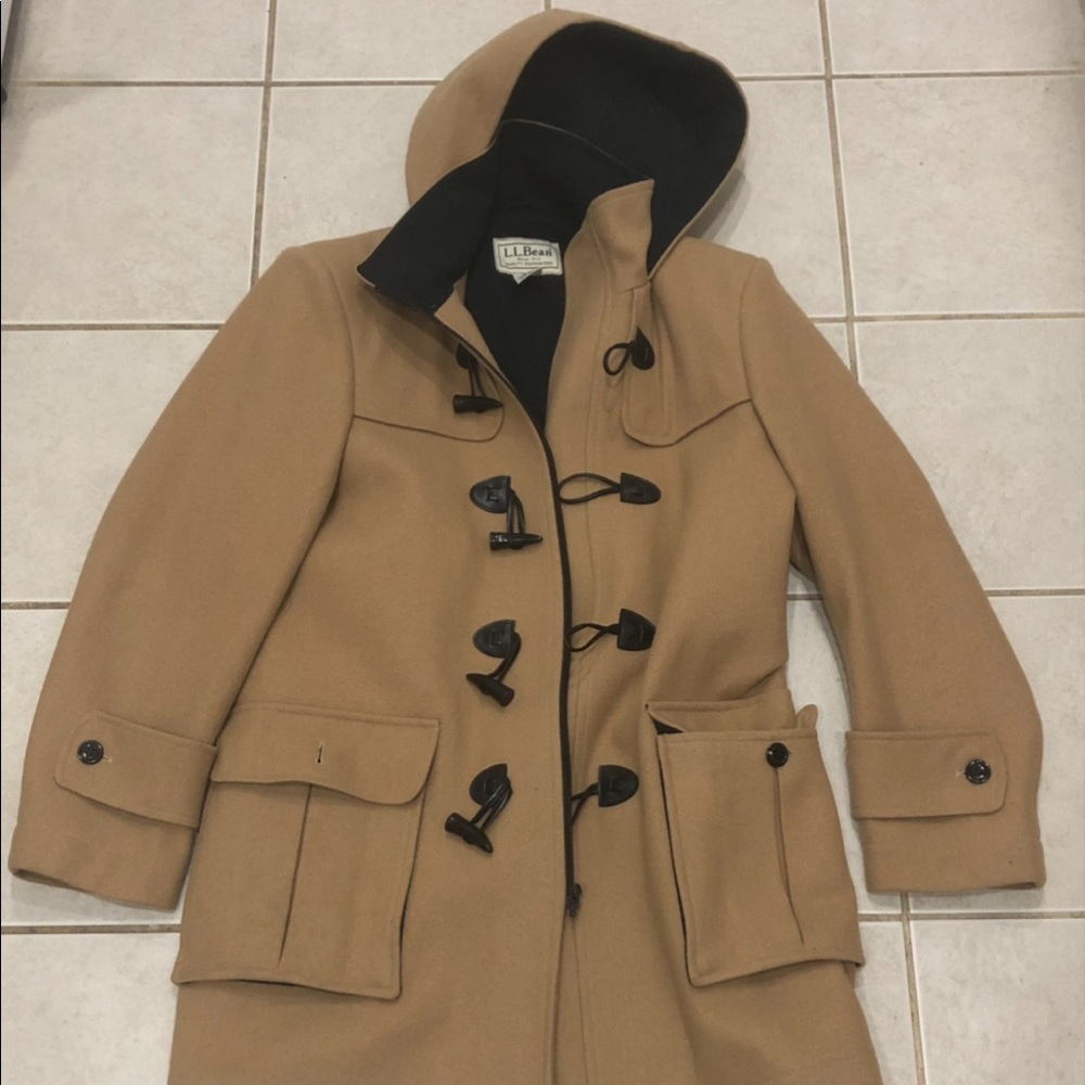 Like New Men's LL Bean Wool Toggle Peacoat